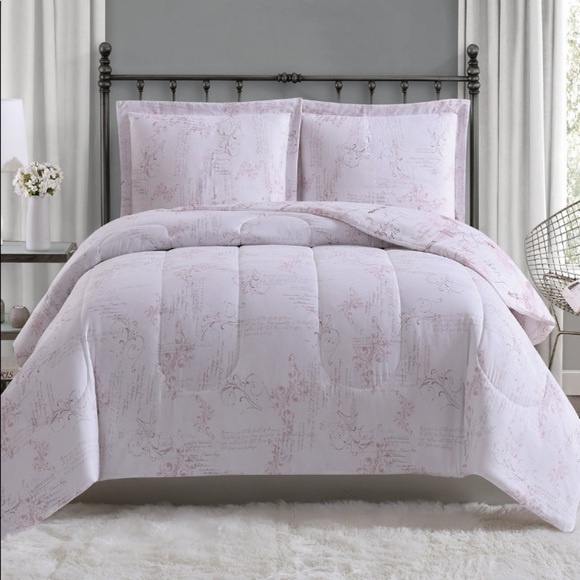 - Paris 3-Pc. King Comforter Mini Set, Color:Blush - Picture 2 of 7